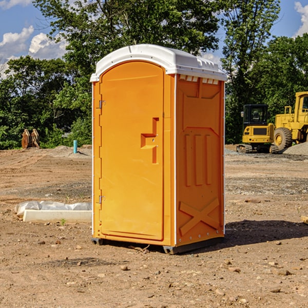 how often are the porta potties cleaned and serviced during a rental period in Blue Arizona